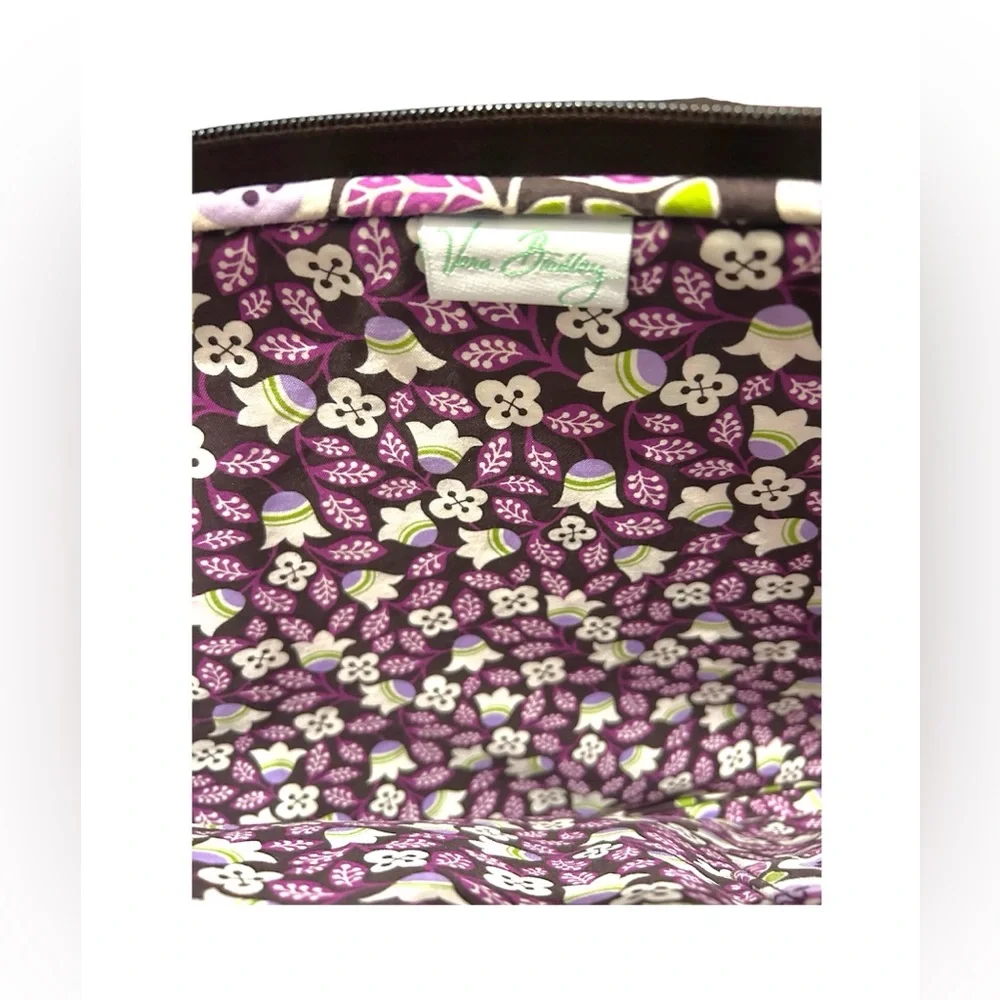 Vera Bradley Plum Petals Quilted Zip Laptop Sleeve Protective Cover Retired Rare